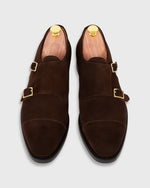 Load image into Gallery viewer, Double Monk Strap in Mocha Suede