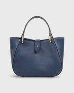 Load image into Gallery viewer, Small Annalisa Satchel Bag in Navy Leather