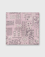 Load image into Gallery viewer, Hand-Rolled Cotton Pocket Square in Pink Patchwork Paisley