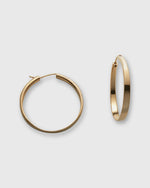 Load image into Gallery viewer, Flat Hoop Earrings in Gold-Plated Brass