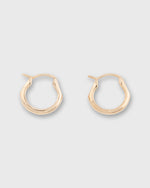Load image into Gallery viewer, Small Rounded Hoop Earrings in Gold-Plated Brass