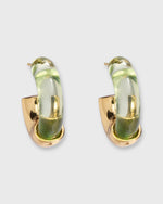 Load image into Gallery viewer, Infinity Hoop Earrings in Lime