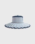 Load image into Gallery viewer, Island Capri Hat in Cornflower Blue/White Stripe
