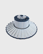 Load image into Gallery viewer, Island Capri Hat in Cornflower Blue/White Stripe