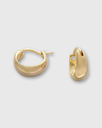 Load image into Gallery viewer, Small Huggie Hoop Earrings in Gold-Plated Brass