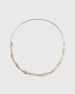 Load image into Gallery viewer, Gold Link Choker Necklace in Gold-Plated Brass