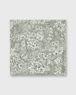 Load image into Gallery viewer, Hand-Rolled Cotton Pocket Square in Olive/Ivory Orlando Liberty Fabric