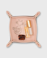 Load image into Gallery viewer, Two-Tone Soft Small Square Tray in Pale Pink/English Tan Leather