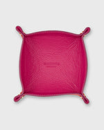 Load image into Gallery viewer, Two-Tone Soft Medium Square Tray in Fuchsia/Poppy Leather