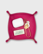 Load image into Gallery viewer, Two-Tone Soft Medium Square Tray in Fuchsia/Poppy Leather
