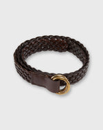 Load image into Gallery viewer, 1" Woven O-Ring Belt in Chocolate Leather