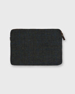 Load image into Gallery viewer, Laptop Case in Brown/Spruce/Navy Plaid Harris Tweed