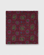 Load image into Gallery viewer, Hand-Rolled Pocket Square in Pink Paisley
