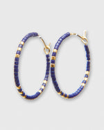 Load image into Gallery viewer, Small Zoe Hoop Earrings in Navy