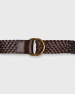 Load image into Gallery viewer, 2" Double O-Ring Woven Belt in Chocolate Leather