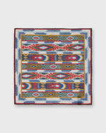 Load image into Gallery viewer, Hand-Rolled Cotton/Linen Pocket Square in Bone/Multi Ikat