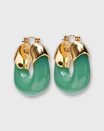Load image into Gallery viewer, Organic Hoop Earrings in Sage