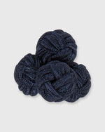 Load image into Gallery viewer, Large Silk Knot Cufflinks Navy
