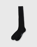 Load image into Gallery viewer, Over-The-Calf Dress Socks Black Extra Fine Merino