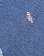 Load image into Gallery viewer, Silk Faille Club Tie in Navy Woodpecker