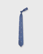 Load image into Gallery viewer, Silk Faille Club Tie in Navy Woodpecker