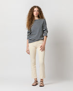 Load image into Gallery viewer, Modern Meridien Tee in Marine/Ecru Stripe
