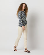 Load image into Gallery viewer, Modern Meridien Tee in Marine/Ecru Stripe

