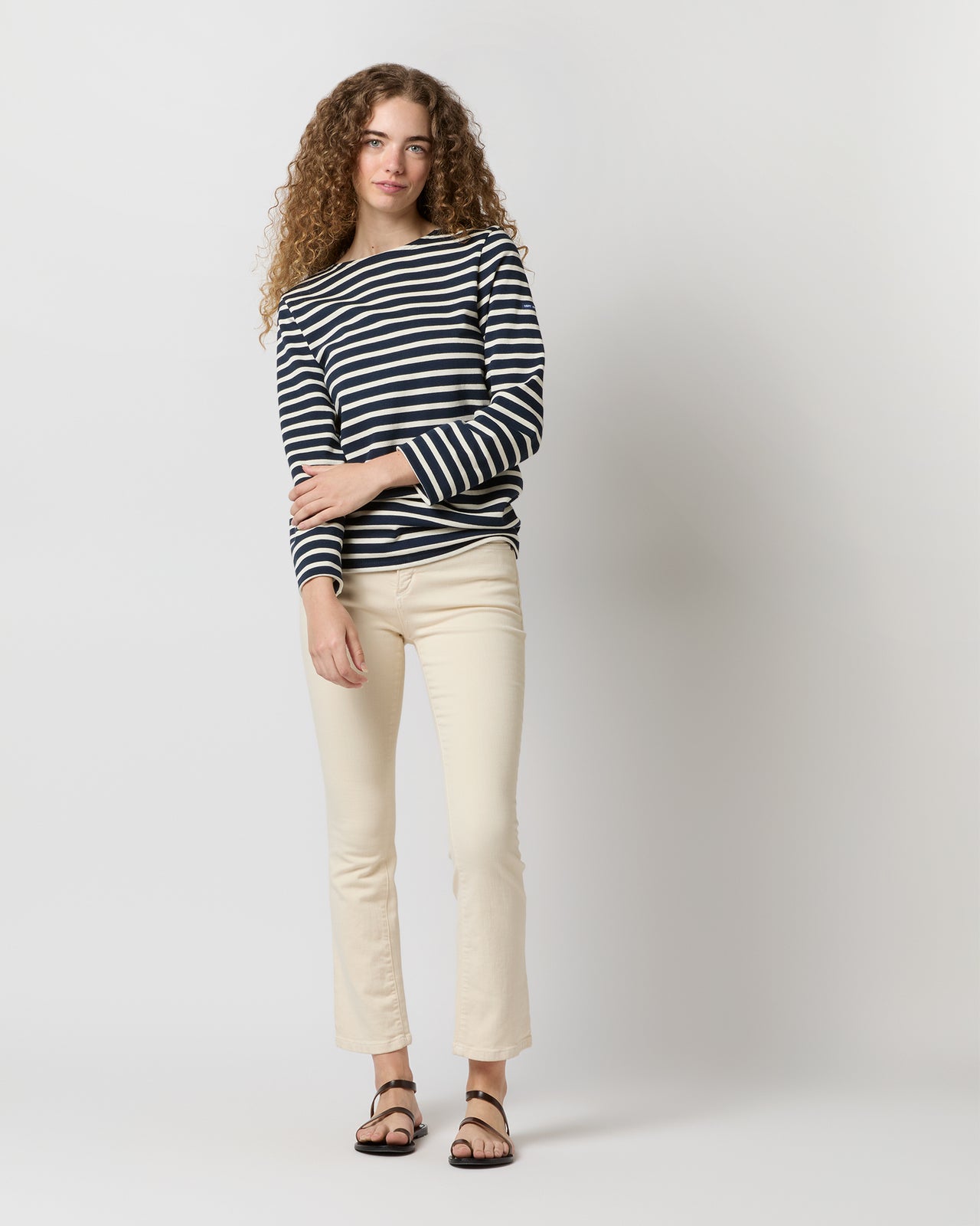 Modern Meridien Tee in Marine/Ecru Stripe