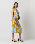 Load image into Gallery viewer, Pencil Skirt in Light Blue Tangle Shot Cotton
