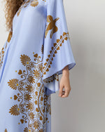 Load image into Gallery viewer, Magnifico Dress in Light Blue Olympus Placée Silk Twill
