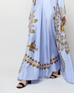Load image into Gallery viewer, Magnifico Dress in Light Blue Olympus Placée Silk Twill
