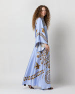 Load image into Gallery viewer, Magnifico Dress in Light Blue Olympus Placée Silk Twill
