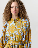 Load image into Gallery viewer, Mini Portofino Dress in Light Blue Tangle Summer Popeline

