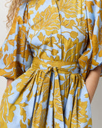 Load image into Gallery viewer, Mini Portofino Dress in Light Blue Tangle Summer Popeline
