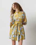 Load image into Gallery viewer, Mini Portofino Dress in Light Blue Tangle Summer Popeline
