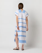 Load image into Gallery viewer, Gasira V-Neck Caftan in Eshe Blue
