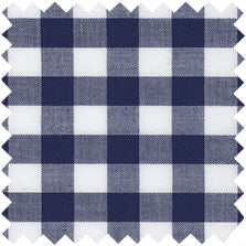 Made-to-Order Anaya Popover Dress in Navy Gingham Poplin