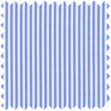 Made-to-Order Anaya Popover Dress in Sky Small Bengal Stripe Poplin