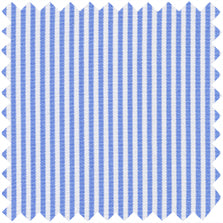 Made-to-Order Designer Tunic in Sky Small Bengal Stripe Poplin