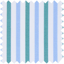 Made-to-Measure Shirt in Bluegrass/Sky Multi Stripe Poplin