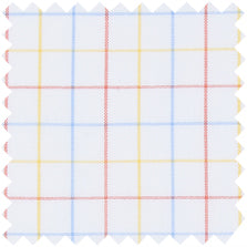 Made-to-Measure Shirt in Red/Sky/Yellow Tattersall Poplin