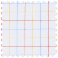 Made-to-Measure Shirt in Red/Sky/Yellow Tattersall Poplin