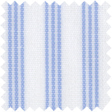 Made-to-Order Anaya Popover Dress in Light Blue Stripe Poplin
