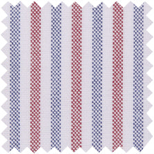 Made-to-Order Boyfriend Shirt in Blue/Red Multi Stripe Oxford