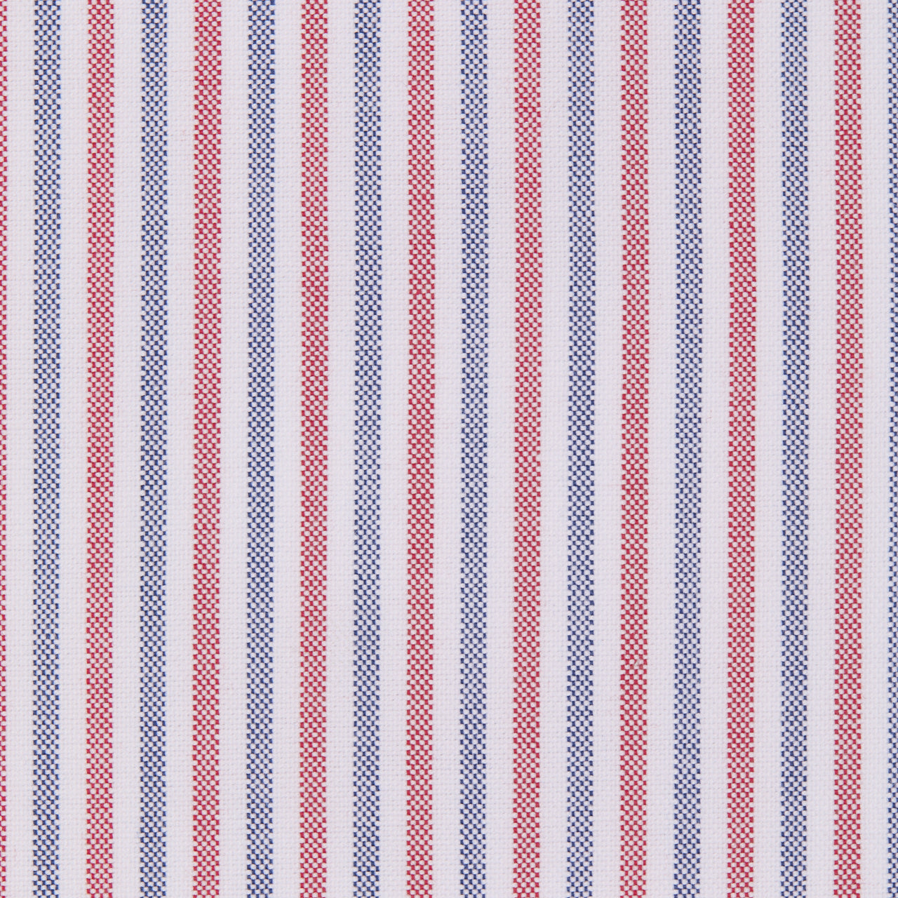 Made-to-Order Fabric in Blue/Red Multi Stripe Oxford