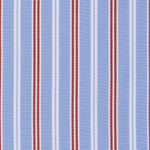 Load image into Gallery viewer, Made-to-Order Fabric in Blue/Red Multi Stripe Poplin

