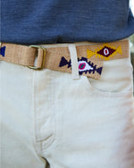 Load image into Gallery viewer, Hand-Loomed D-Ring Belt in Maize Tribal
