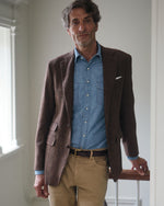 Load image into Gallery viewer, Western Work Shirt in Extra Light Washed Indigo Chambray
