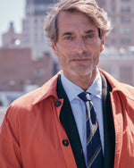 Load image into Gallery viewer, Spread Collar Dress Shirt in Dutch Blue Graph Check Poplin
