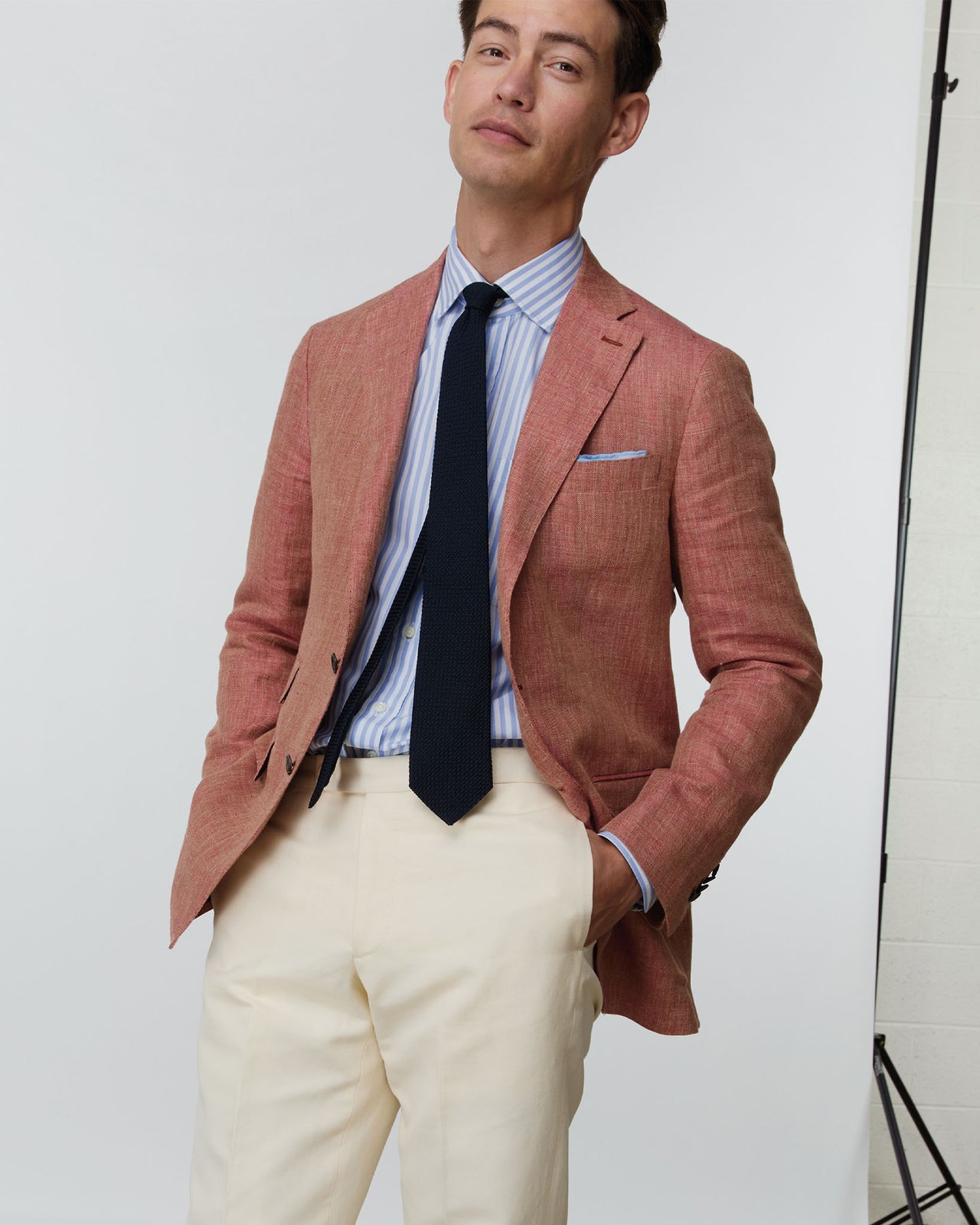 Silk Grosso Grenadine Tie in Dark Navy